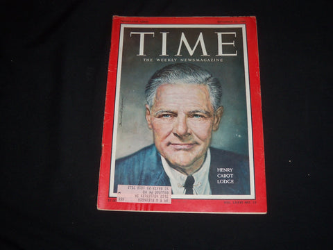 1960 SEPTEMER 26 TIME MAGAZINE - HENRY CABOT LODGE - T 1762