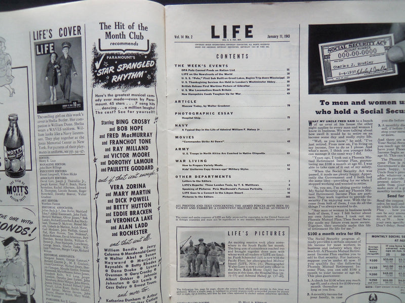 1943 JANUARY 11 LIFE MAGAZINE - KIDS' UNIFORM - L 321