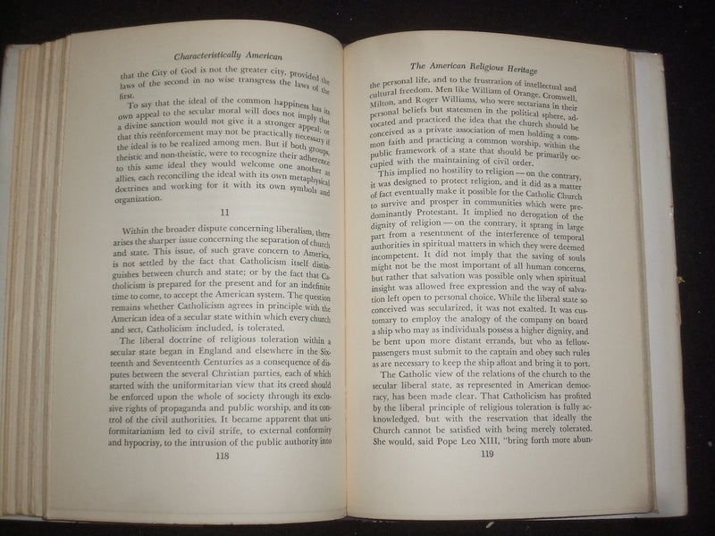 1949 CHARACTERISTICALLY AMERICAN HARDCOVER BOOK BY RALPH BARTON PERRY - KD 9228