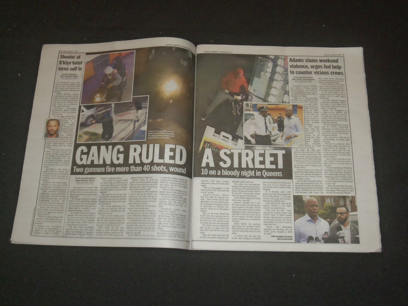2021 AUGUST 2 NEW YORK DAILY NEWS NEWSPAPER - CHAOS IN QUEENS