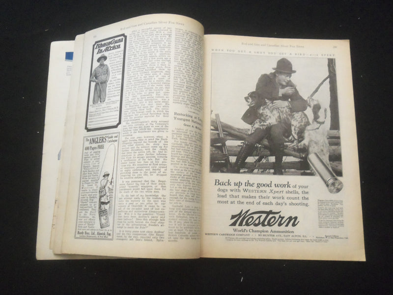 1928 SEPTEMBER ROD AND GUN MAGAZINE - NICE COVER, ARTICLES & PHOTOS - SP 6377J