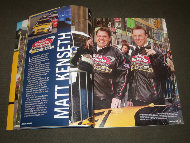 2001 & 2004 POCONO 500 RACING PROGRAMS LOT OF 2 - GREAT PHOTOS - O 1108