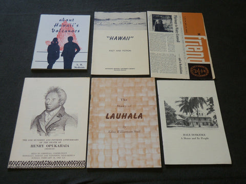 1953-1975 HAWAIIAN PUBLICATIONS LOT OF 6 - SOFTCOVER - J 6160