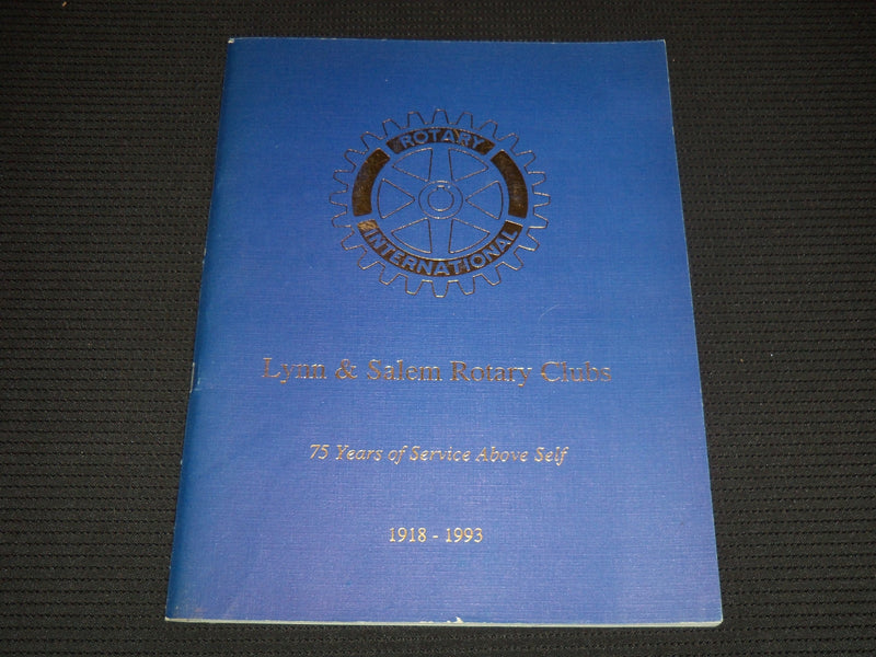 1993 LYNN & SALEM ROTARY CLUBS PROGRAM - 75 YEARS OF SERVICE - J 8047