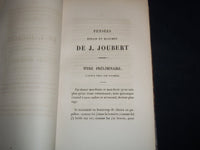 1842 PENSEES ESSAIS ET MAXIMES DE JOUBERT FRENCH VOLUME - PART 1 & 2- KD 4815C