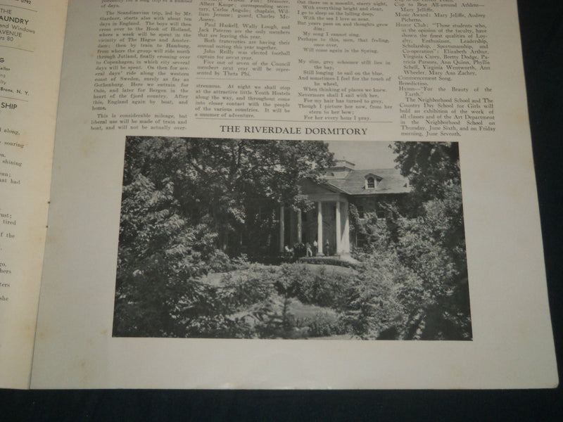 1934-1935 THE RIVERDALE REVIEW COMMENCEMENT ISSUES LOT OF 2 - NEW YORK - J 5177