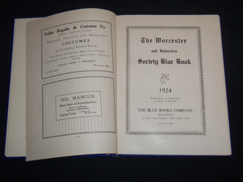 1924-1941 WORCESTER BLUE BOOK LOT OF 3 - SUBURBAN CITIES & TOWNS - KD 5523I