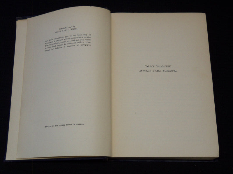 1948 THE BISHOP'S MANTLE HARDCOVER BOOK BY AGNES TURNBULL - KD 7937