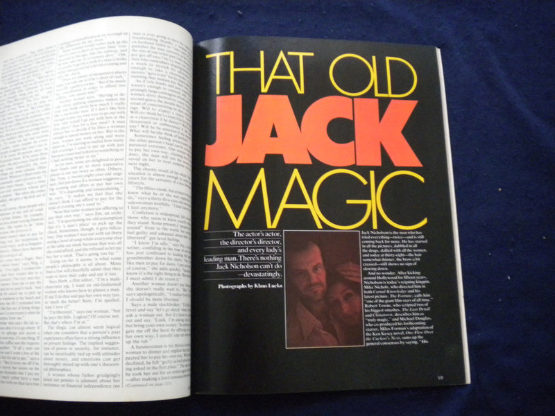 1975 SEPTEMBER VIVA MAGAZINE - JACK NICHOLSON TALKS ABOUT WOMEN/SUCCESS - B 638S