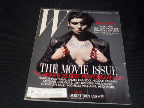 2011 FEBRUARY W MAGAZINE - ROONEY MARA FRONT COVER - E 13316