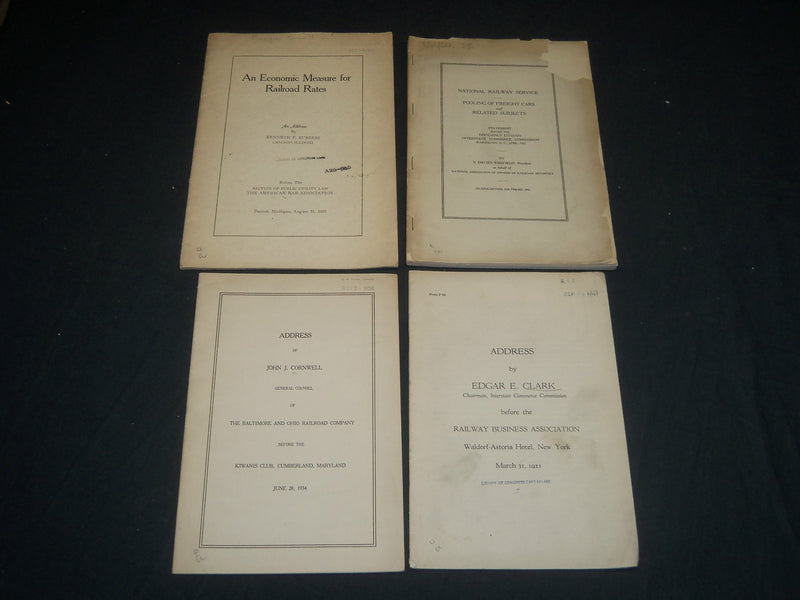 1910-1934 RAILWAY ADDRESS PAMPHLETS LOT OF 10 ISSUES - RAILROAD - J 5403