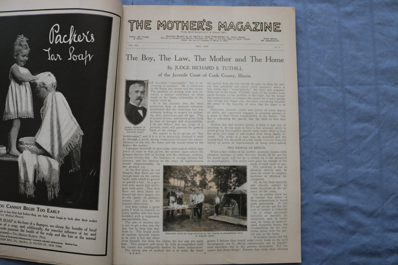 1908 MAY THE MOTHER'S MAGAZINE - GREAT ILLUSTRATIONS & STORIES - ST 1000B
