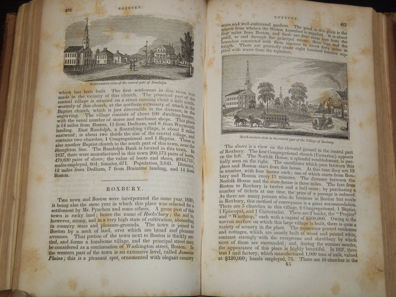 1840 HISTORICAL COLLECTIONS EVERY TOWN IN MASSACHUSETTS VOLUME - KD 4065C