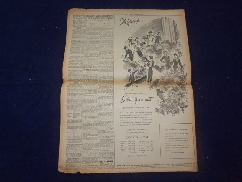 1945 MARCH 27 NEW YORK TIMES - 7 ARMIES SMASH NAZIS IN DEEP THRUSTS - NP 6678