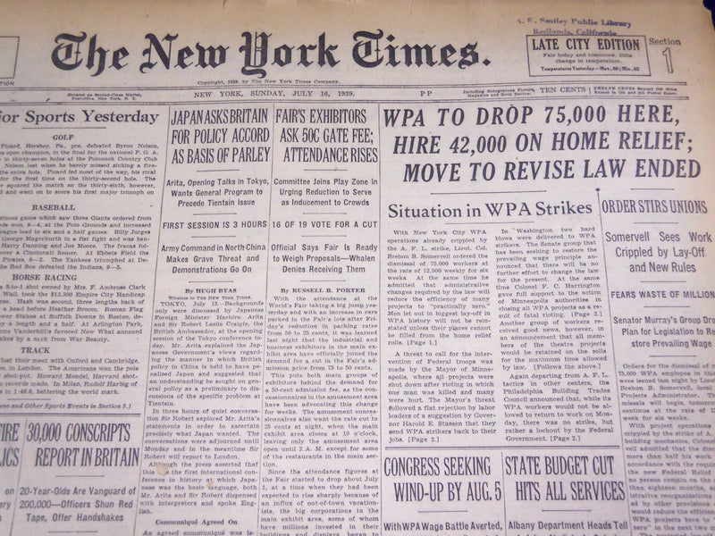 1939 JULY 16 NEW YORK TIMES - FAIR'S EXHIBITORS ASK 50 CENT GATE FEE - NT 1324