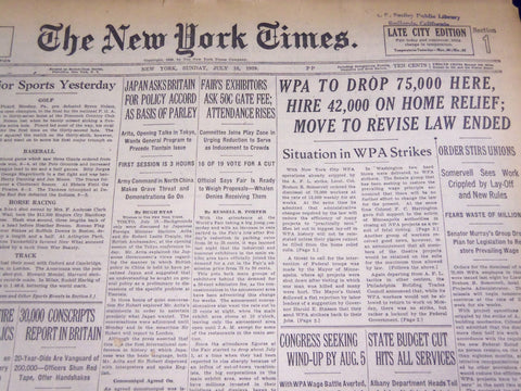 1939 JULY 16 NEW YORK TIMES - FAIR'S EXHIBITORS ASK 50 CENT GATE FEE - NT 1324