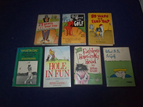 1949-1988 GOLF BOOKS - LOT OF 7 - 3 BY FRED BECK + 4 OTHER AUTHORS - KD 2757H