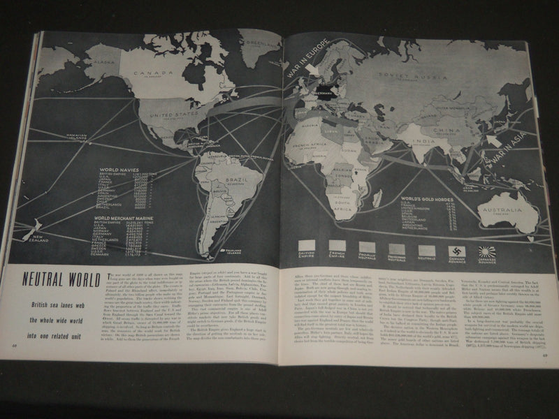 1939 SEPTEMBER 25 LIFE MAGAZINE - BRITAIN'S GENERAL EDMUND IRONSIDE - L 149