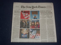 2021 JANUARY 5 NEW YORK TIMES-GEORGIA OFFICIAL DENOUNCES TRUMP ON EVE OF RUNOFFS