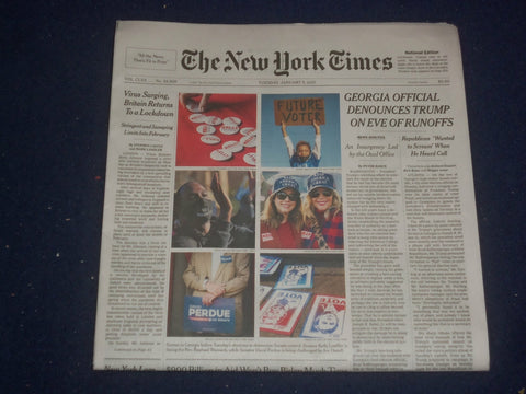 2021 JANUARY 5 NEW YORK TIMES-GEORGIA OFFICIAL DENOUNCES TRUMP ON EVE OF RUNOFFS