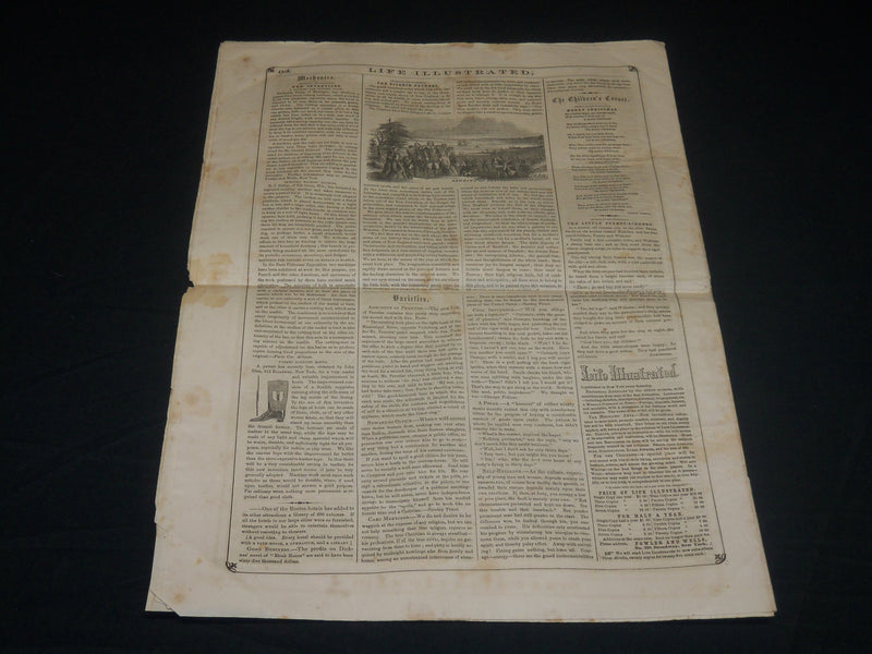 1855 DECEMBER 22 LIFE ILLUSTRATED NEWSPAPER - INVENTIONS NURSERIES - NP 4792
