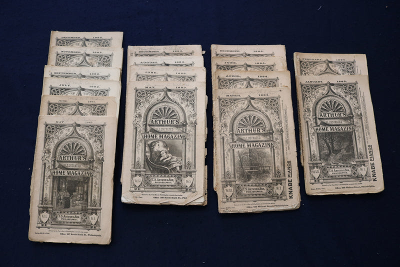 1882-1885 ARTHUR'S ILLUSTRATED HOME MAGAZINE - LOT OF 16 - O 3405