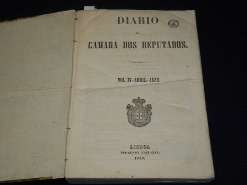 1855 APRIL-MAY DIARIO DA CAMARA DOS DEPUTADOS BOUND VOLUME - LISBOA - KD 2016I