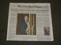 2018 AUGUST 22 NEW YORK TIMES - MICHAEL COHEN PLEADS GUILTY - IMPLICATES TRUMP