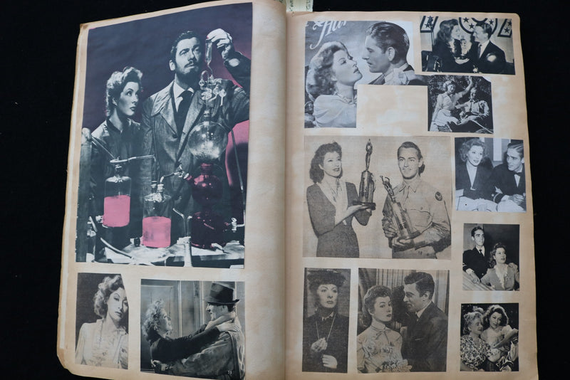 1940'S MOVIE STARS SCRAPBOOK -LUCILLE BALL-JENNIFER JONES-GREER GARSON - E 24941
