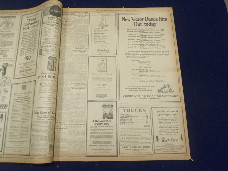 1922 MARCH 15 NEW YORK TIMES - SHOT BY HIS FRIEND TESTING STEEL VEST - NT 8316