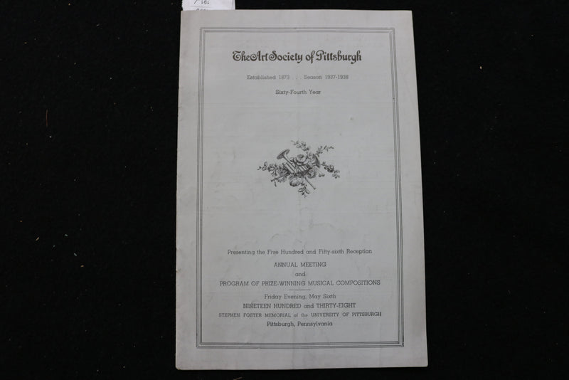1938 MAY 6 THE ART SOCIETY OF PITTSBURGH PROGRAM - K 2465