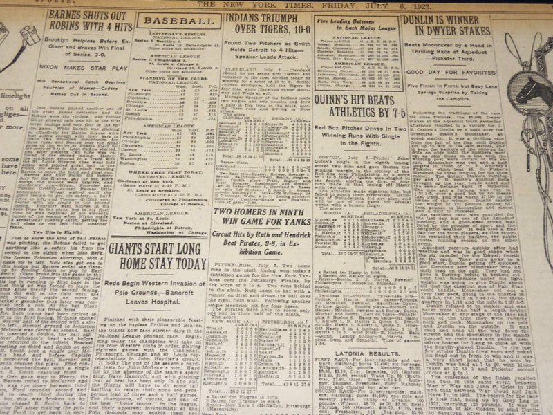 1923 JULY 6 NEW YORK TIMES NEWSPAPER - MAY BREAK EVEN ON DEMPSEY BOUT - NT 7739