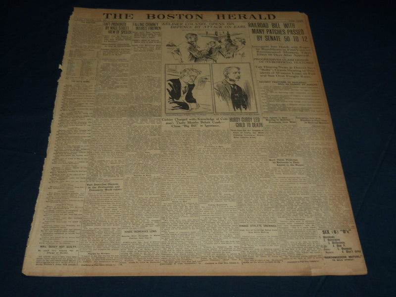 1910 JUNE 4 THE BOSTON HERALD - RAILROAD BILL PASSED BY SENATE - BH 331