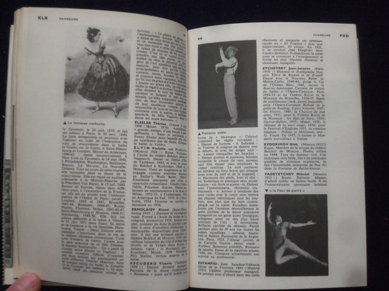 1964 DICTIONAIRE DE DANSE SOFTCOVER BOOK BY JACQUES BARIL - FRENCH TEXT - J 9362