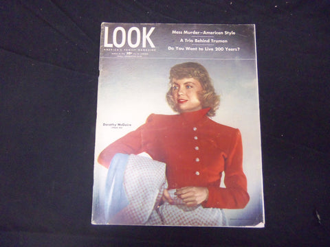 1946 MARCH 19 LOOK MAGAZINE - DOROTHY MCGUIRE - GREAT PHOTOS & ADS - ST 2031