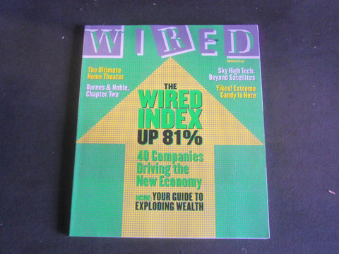 1999 JUNE WIRED MAGAZINE - THE WIRED INDEX UP 81% COVER - B 5339H