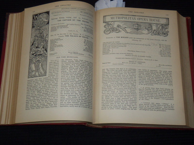 1886 MARCH-SEPTEMBER THE THEATRE ILLUSTRATED MAGAZINE BOUND VOLUME - KD 3806O