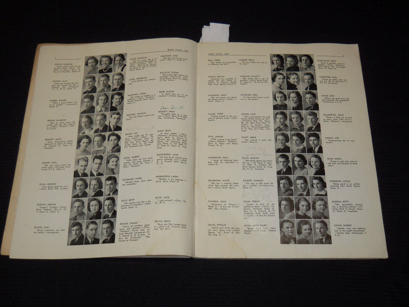 1938 WEST HIGH SCHOOL GRADUATION PROGRAM - WISCONSIN - LIFE AT WEST - K 1058