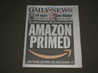 2018 NOVEMBER 14 NEW YORK DAILY NEWS - AMAZON HQ2 TO QUEENS, NY - $1B TAX BREAKS