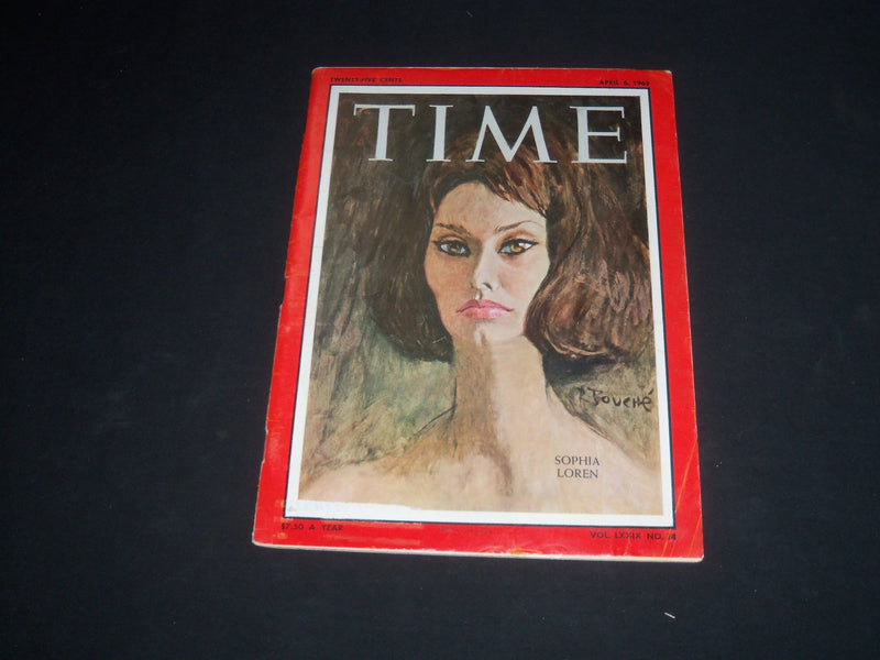 1962 APRIL 6 TIME MAGAZINE - SOPHIA LOREN - T 1842