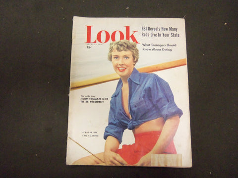 1950 AUGUST 1 LOOK MAGAZINE - GREAT COVER, PHOTOS & ADS - ST 2858