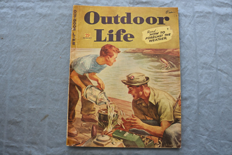1945 AUGUST OUTDOOR LIFE MAGAZINE - HOW TO FORECAST THE WEATHER COVER - SP 6182G