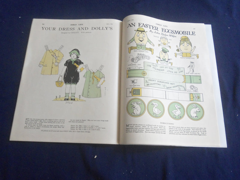 1928 APRIL CHILD LIFE MAGAZINE - GREAT ILLUSTRATED COVER - SP 6749M