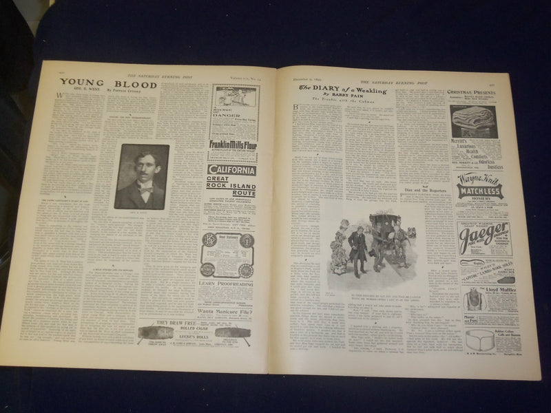 1899 DEC 9 THE SATURDAY EVENING POST MAGAZINE - ROWS IN CONGRESS - B 6724