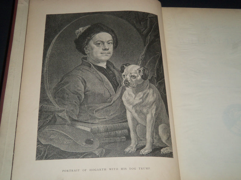 1876 THE WORKS OF WILLIAM HOGARTH VOLUME BY CHARLES LAMB - GREAT PLATES - Z 38