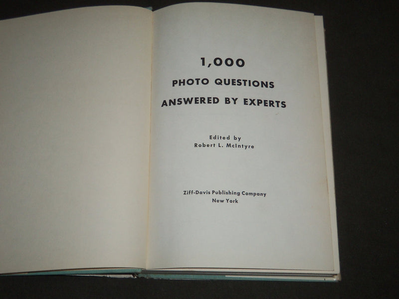 1959 1,000 PHOTO QUESTIONS ANSWERED BY EXPERTS - ROBERT MCINTYRE- KD 3780