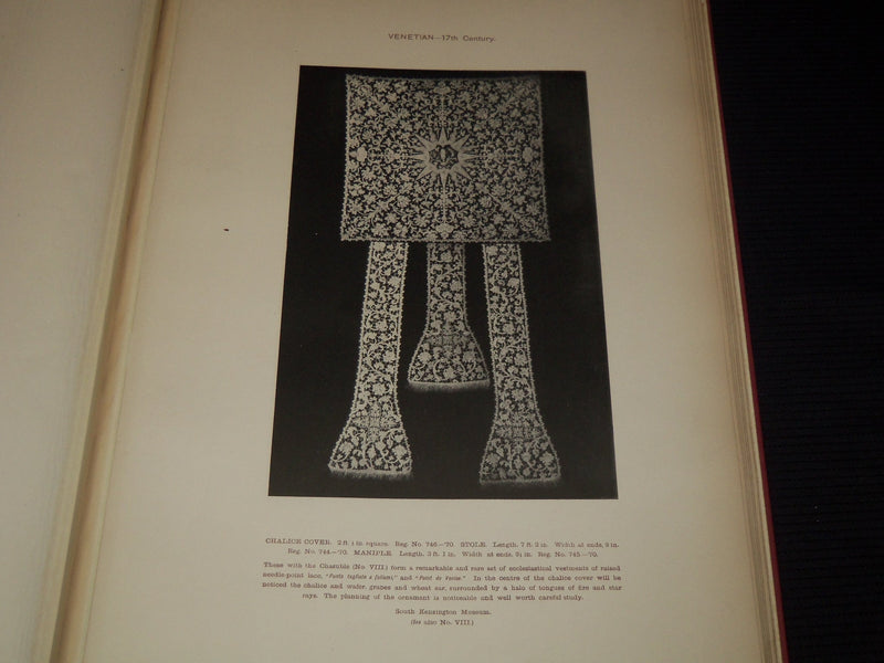 1890 HAND-MADE LACES & EMBROIDERY MUSEUM STUDIES VOLUME LOT OF 2 - #32
