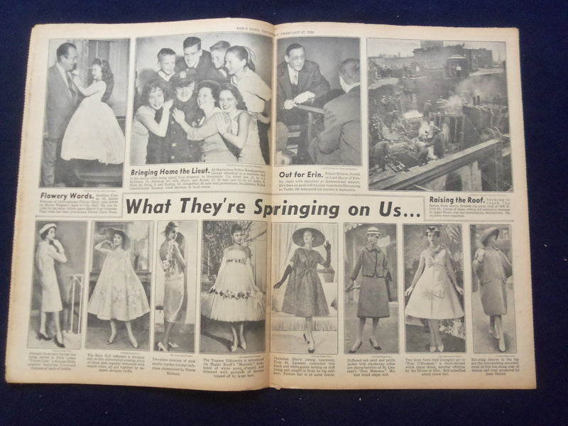 1958 FEB 27 NEW YORK DAILY NEWS NEWSPAPER - WINNIE SHARED LAWYER'S GIRL- NP 6751