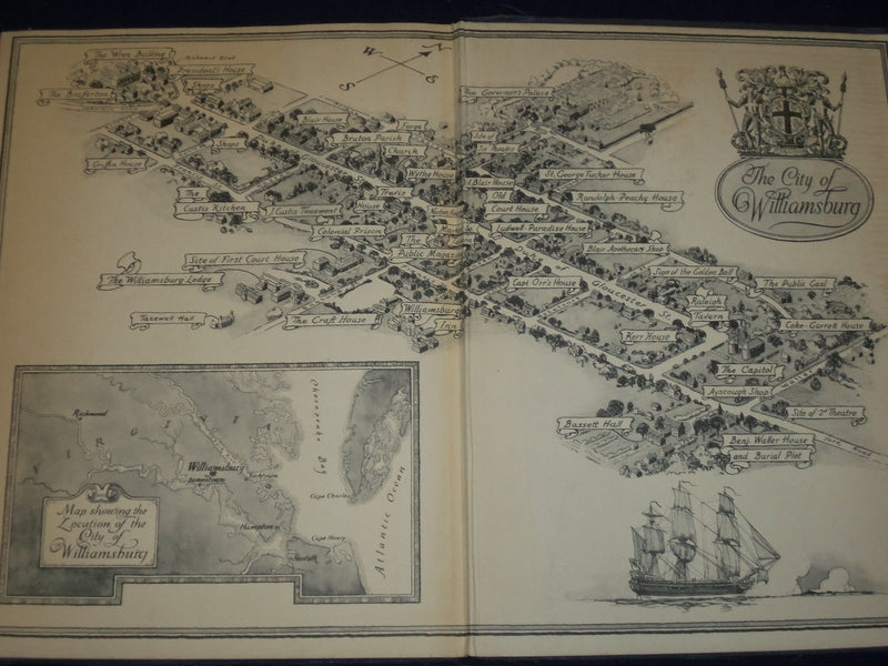 1940 WILLIAMSBURG TODAY & YESTERDAY BOOK BY GRACE NORTON ROSE - KD 2958