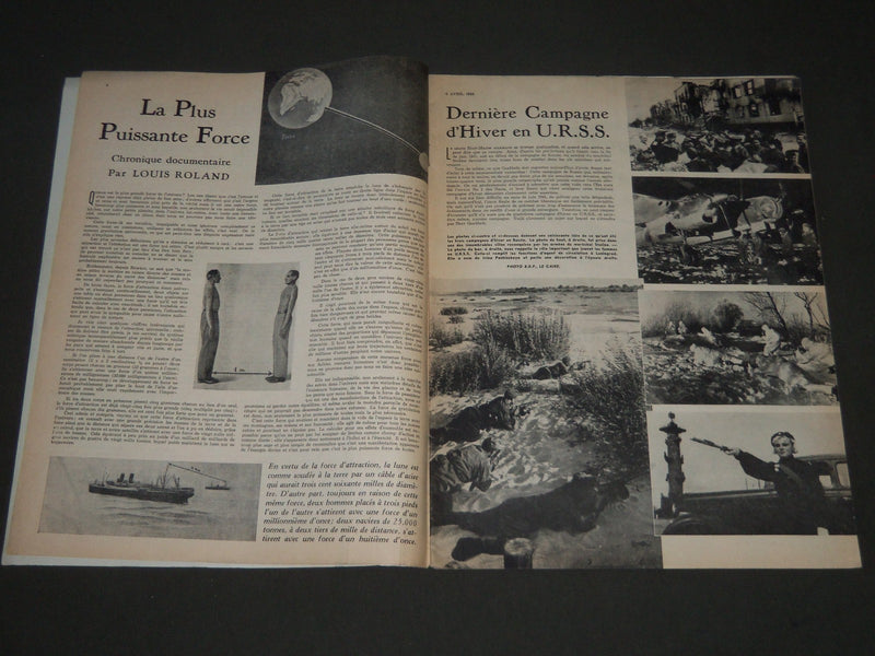 1944 APRIL 8 LE SAMEDI MAGAZINE - GINGER ROGERS & ROBERT RYAN COVER - ST 5170